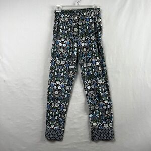 Vera Bradley Pajama Pants XS Brown Blue Floral Woodland Animal Print Lounge
